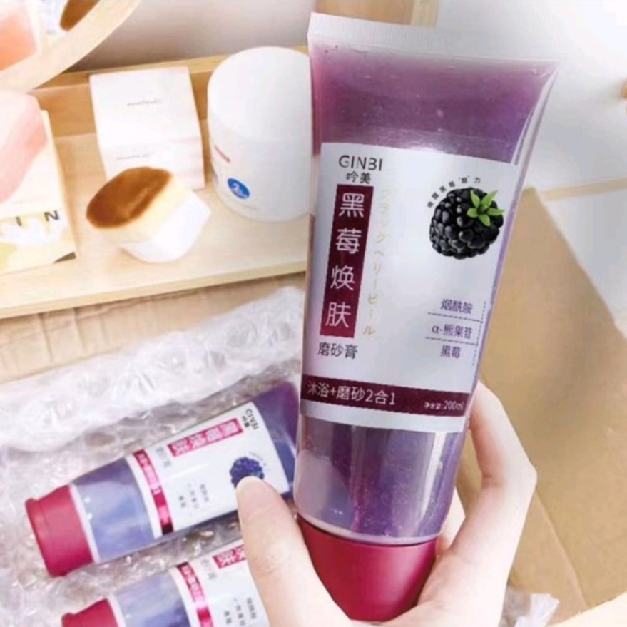 Tẩy tế bào chết ginbi hương mâm xôi 200ml