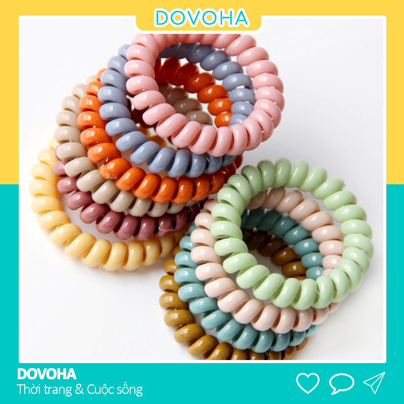 Dây buộc tóc lò xo nhỏ xinh cute hàn quốc dây thun cột tóc dễ thương DOVOHA CT01