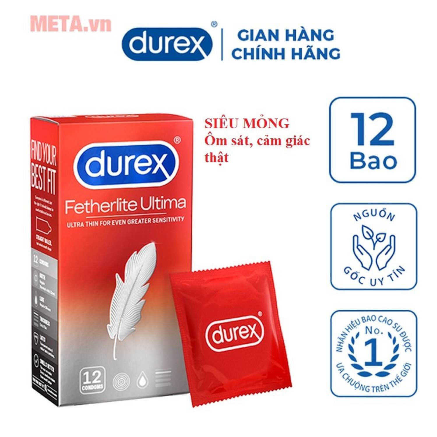 Bao cao su durex Fetherlite