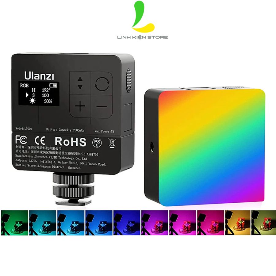 Đèn hỗ trợ quay phim chụp ảnh ULANZI VL49 RGB PRO - Đèn Led đổi màu RGB Tích Hợp pin sạc 2500mAh