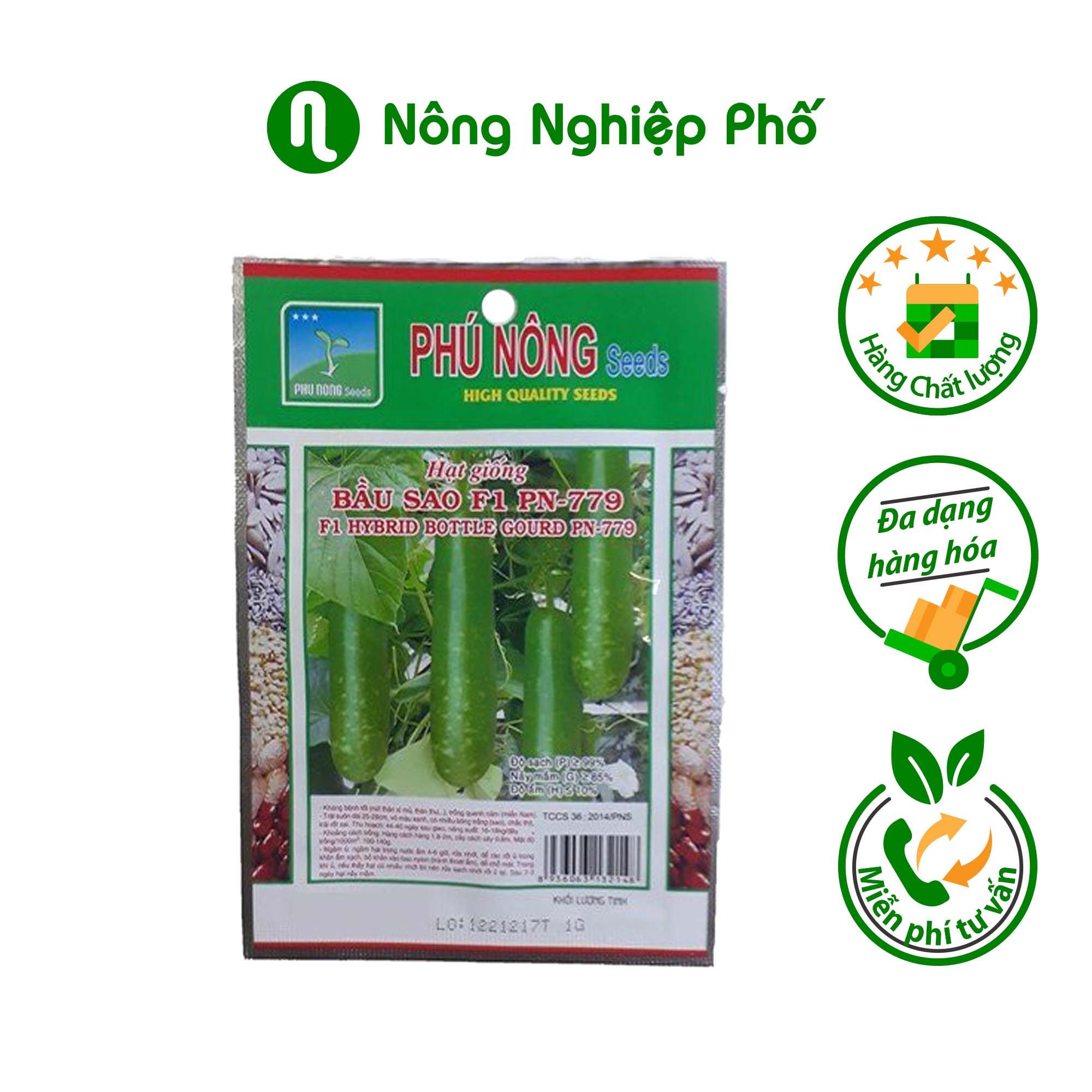 Hạt giống bầu sao Phú Nông - Gói 1 gram - Nông Nghiệp Phố