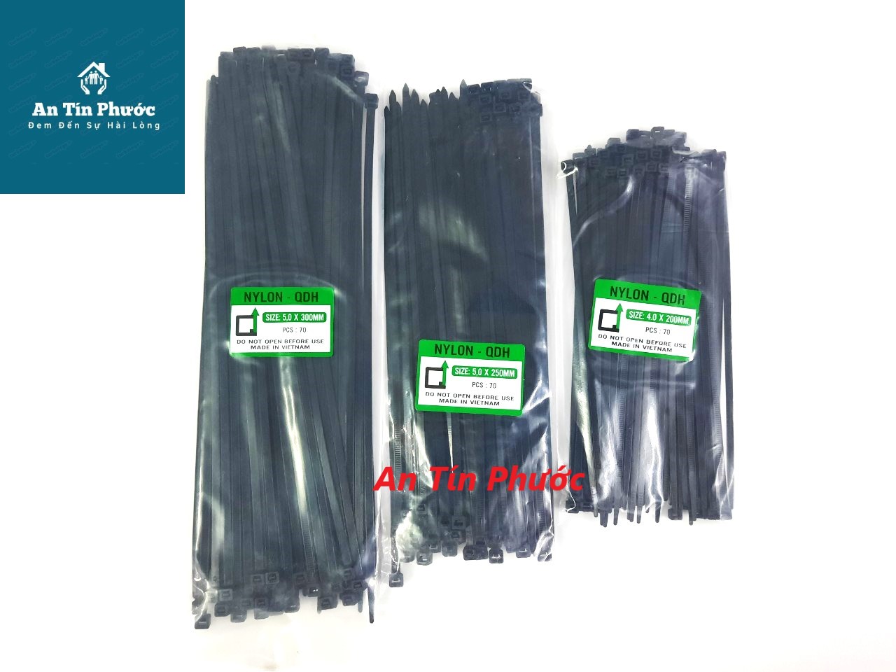 Dây rút nhựa màu đen bản to 20cm, 25cm, 30cm