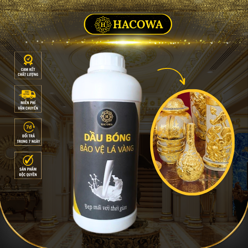 Dầu bóng bảo vệ lá vàng 1kg chuyên phủ bảo vệ lá vàng cho thạch cao, xi măng, hoa quả