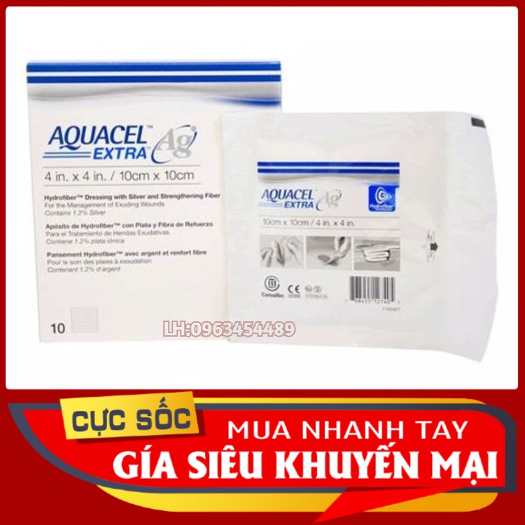 Gạc vết thương Aquacel Ag Extra ConvaTec USA ( Hộp 10 miếng )