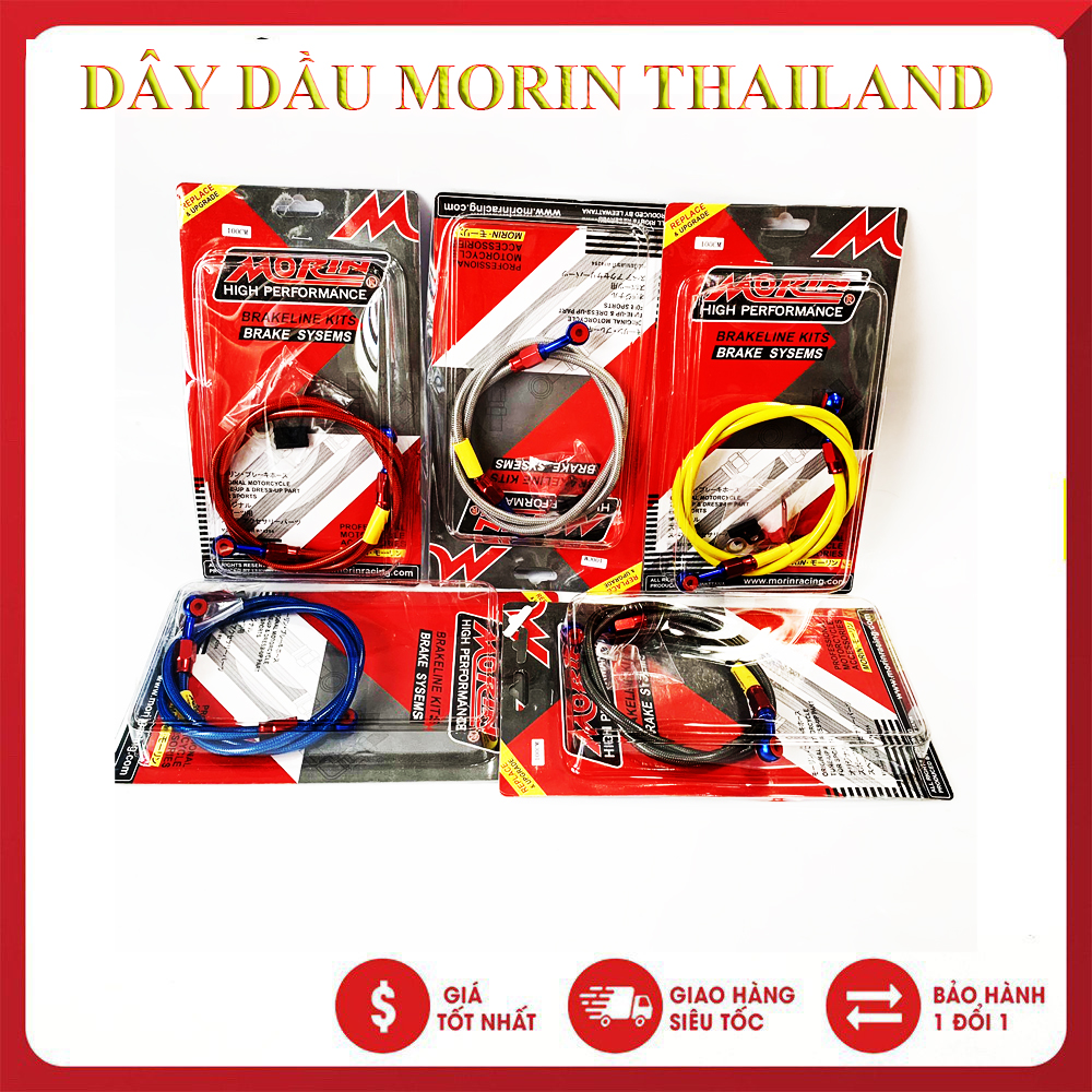 Dây dầu thắng dĩa trước xe máy cao cấp Morin thái lan gắn các loại xe thắng dĩa hiện nay dài 100mm tặng pát kẹp cnc