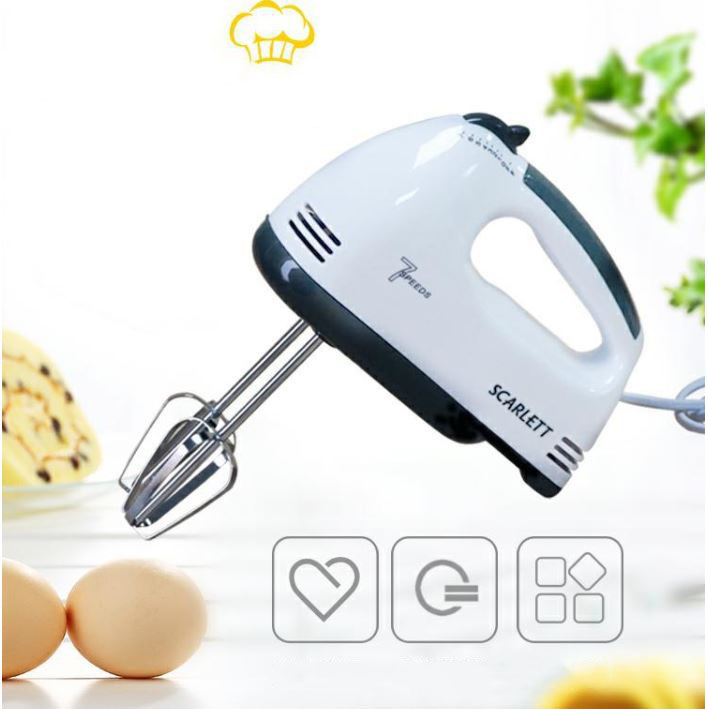 [HCM]Máy Đánh Kem Đa Năng Máy Đánh Trứng Cầm Tay Scarlett 180W 7 Cấp Độ Đa Năng Bảo Hành 12 Tháng 1 Đổi 1