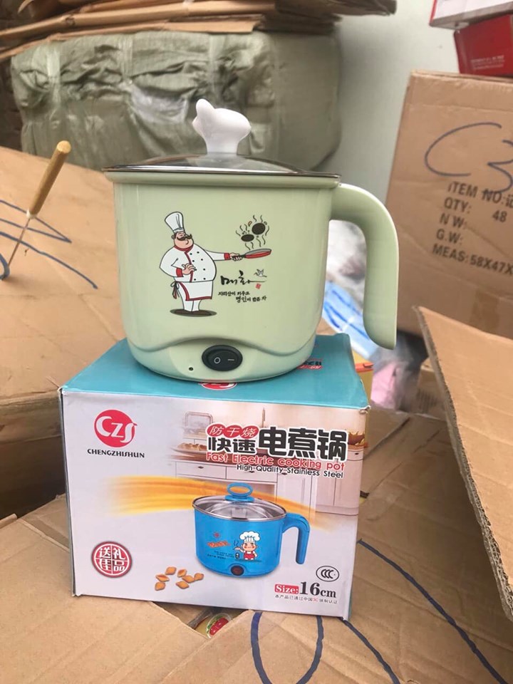 Ca lẩu mini đa năng - ca nấu mì đa năng siêu tốc - ca nấu lẩu nấu nước, hâm thức an mini