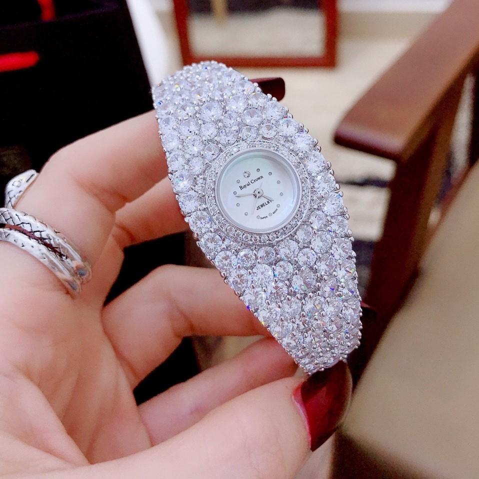 [HCM]Đồng Hồ Royal Crown Nữ 5312 Đá Bạc 30mm Chính Hãng