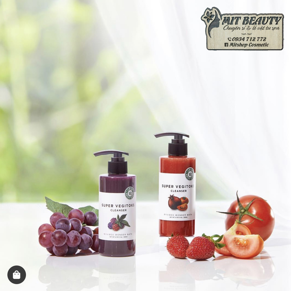 Sữa rửa mặt rau củ tạo bọt thải độc Super Vegitoks Cleanser 300ml vegitok