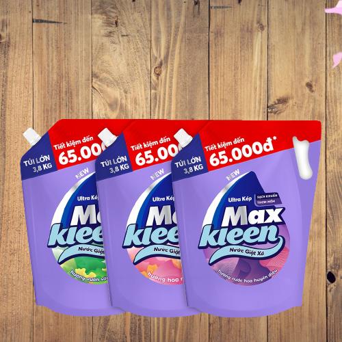 Túi nước giặt xả maxkleen 3.8kg