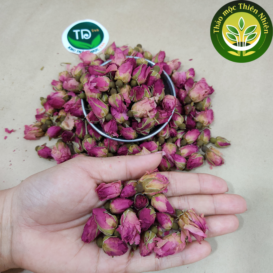 Trà hoa hồng Đà Lạt 100% thiên nhiên, rất tốt cho sức khỏe giúp an thần, thanh nhiệt giải độc, hỗ trợ ngăn ngừa ung thư, giúp làm đẹp da và khỏe dáng [250g-1kg] l Kho thảo mộc thiên nhiên