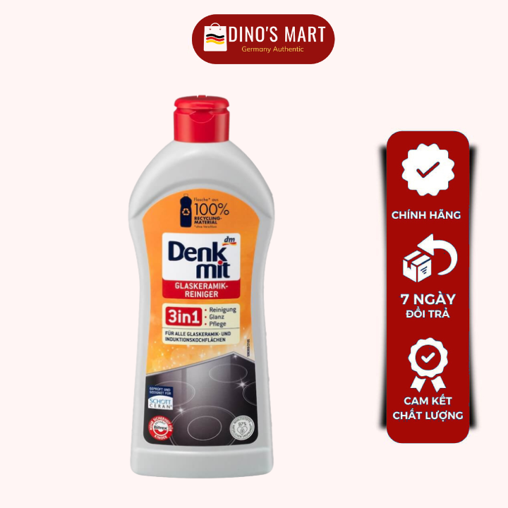 Dung Dịch Vệ Sinh Bếp Từ, Bếp Điện Denkmit, Đức 300ml (Mẫu Mới)