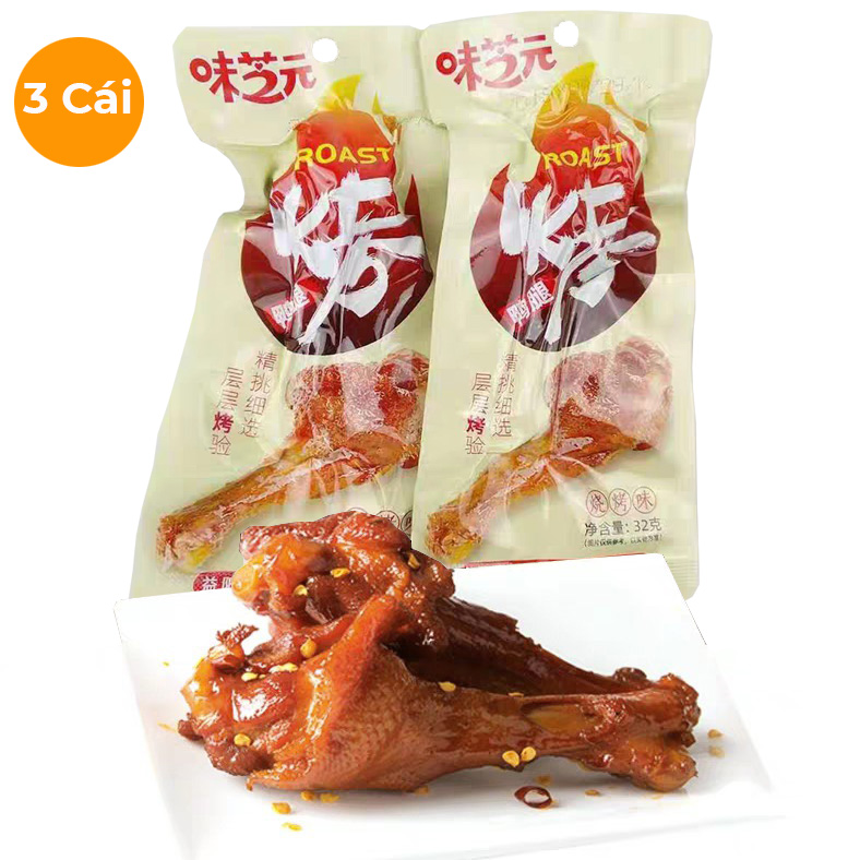 [ DATE MỚI - NGON QUÁ ĐI ] Combo 03 cái x 32gr Đùi Gà nướng mật ong ướp cay Tứ Xuyên (Date: 12 tháng)BÁCH HÓA UY TÍN