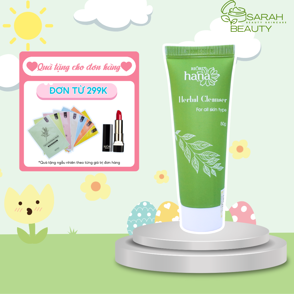 Sữa rửa mặt thảo dược riori herbal cleanser 50g