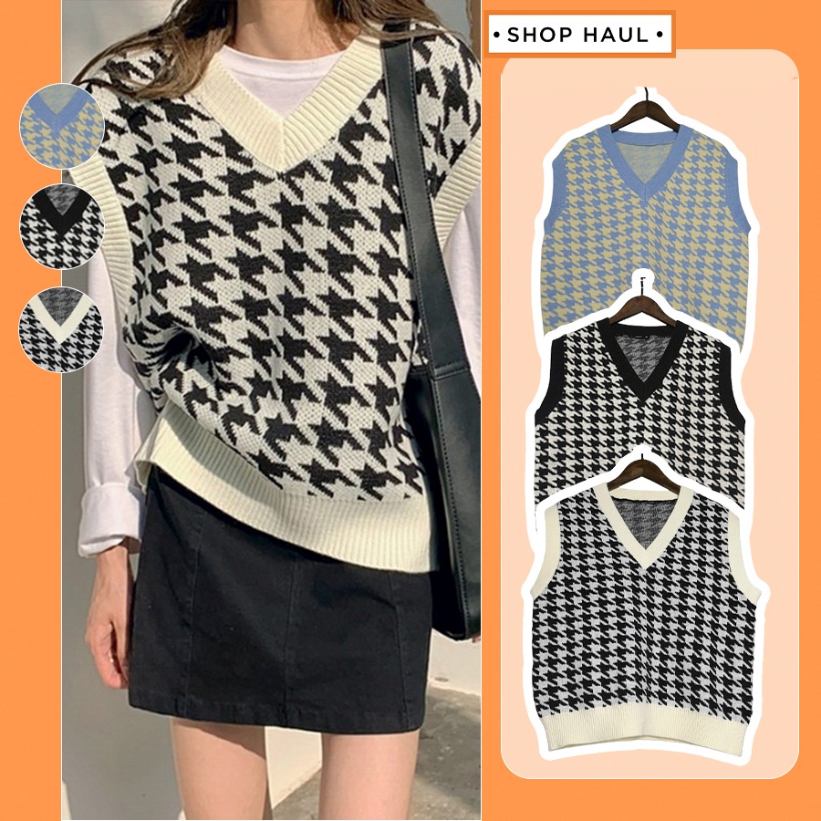 Áo khoác gile len nữ hàn quốc dáng ôm Shop Haul - AG-G04