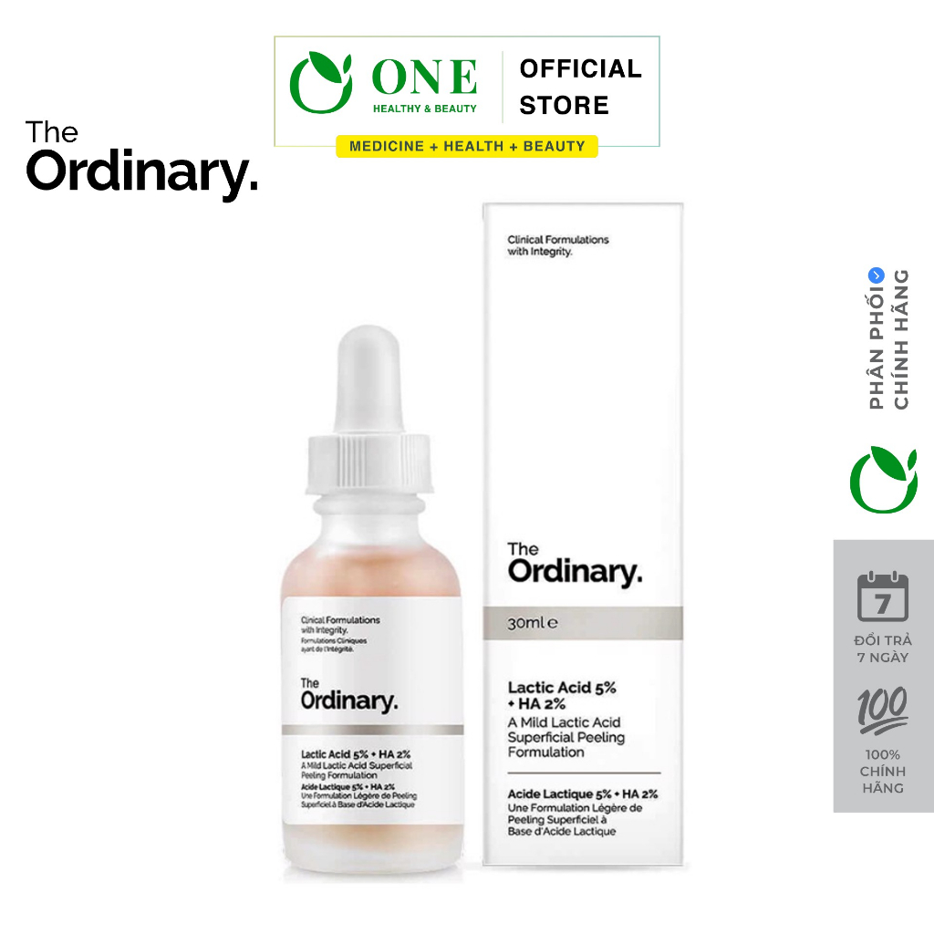 The ordinary chính hãng - tinh chất dưỡng da the ordinary lactic acid 5% + ha 30ml