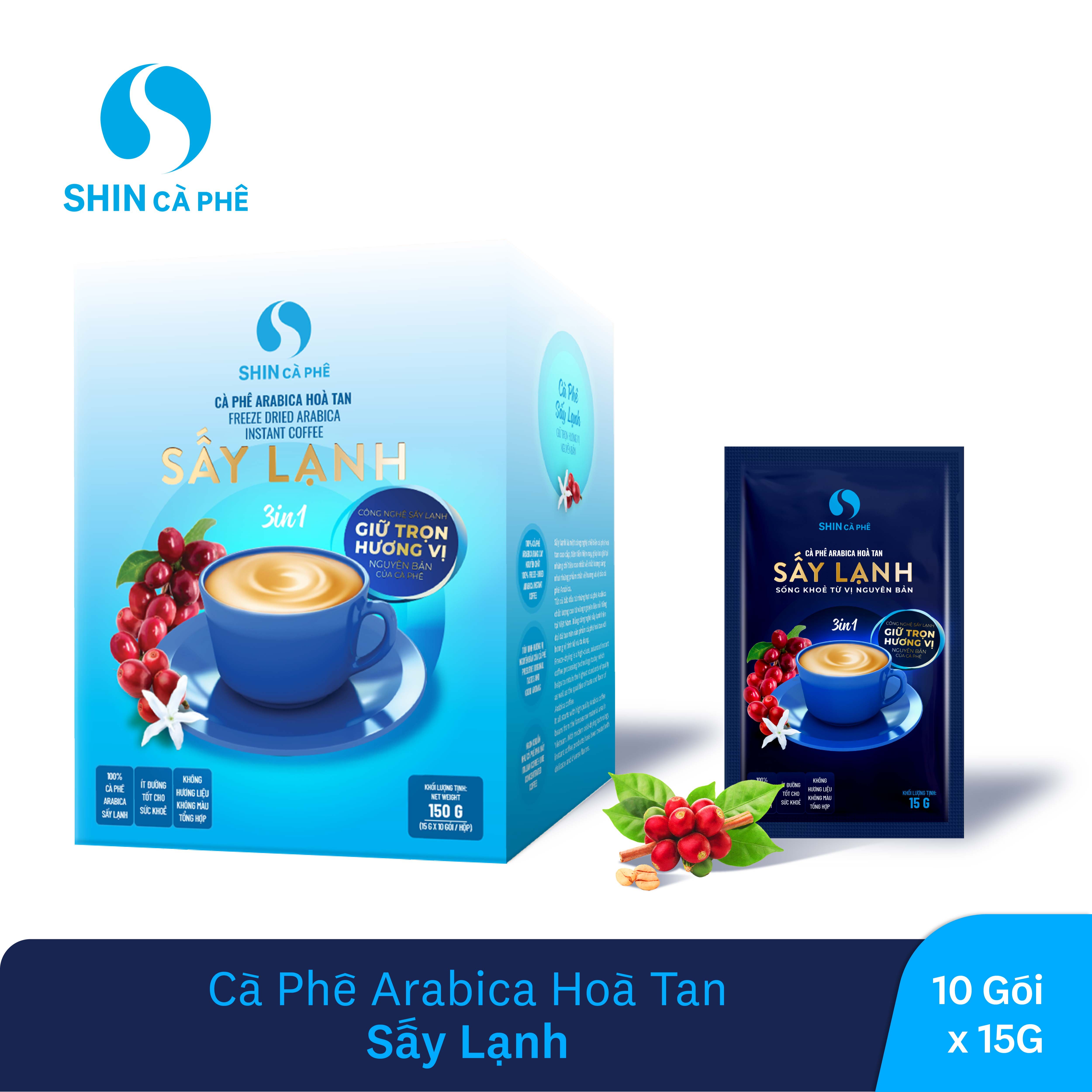 Shin cà phê - cà phê hòa tan sấy lạnh 3 in 1