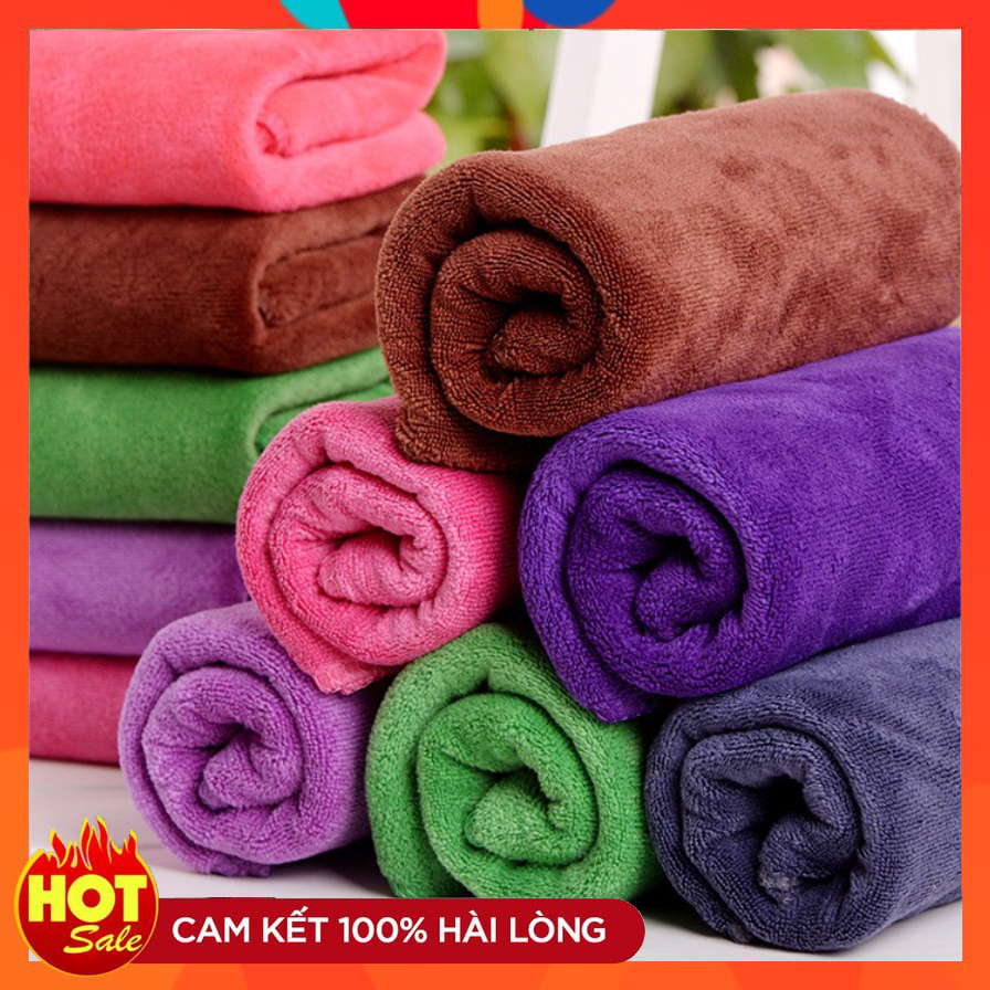 Khăn Lau Xe Microfiber Mềm Mịn Thấm Hút Nước Tốt Chuyên Dụng Lau Rửa Ô Tô Xe Hơi Xe Máy (nhiều màu)