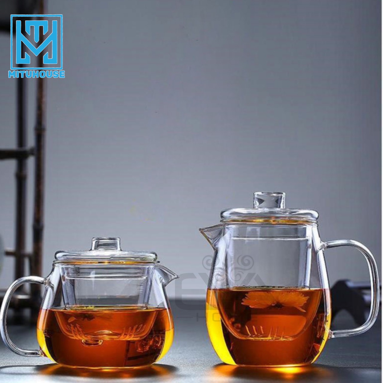 Bình lọc trà thuỷ tinh chịu nhiệt / bình pha trà kèm lõi lọc thuỷ tinh chịu nhiệt sang trọng cao cấp 500 - 700 ml