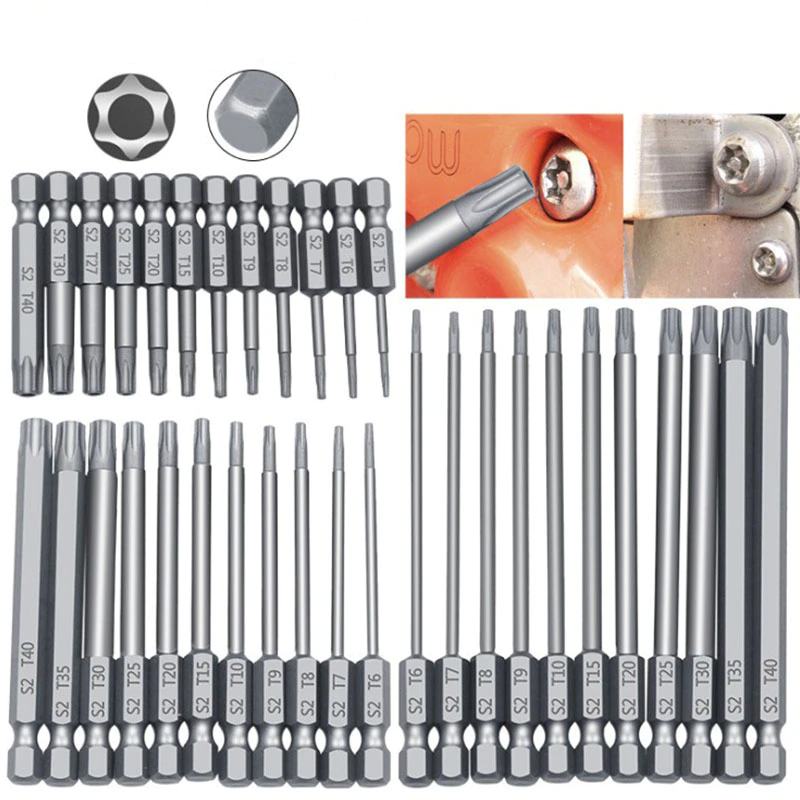 Bộ Mũi Lục Giác Hoa Thị Bắn Vít Chuôi Lục Giác - Đầy Đủ Các Cỡ ( 50mm - 150mm ) Cho Khoan Pin, Khoan Điện