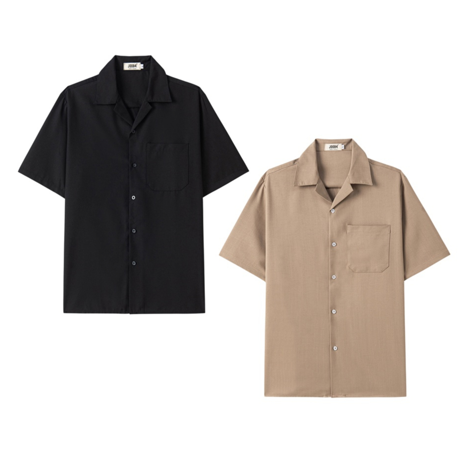 Áo cuban shirt jog04 - chất liệu cotton thoáng mát