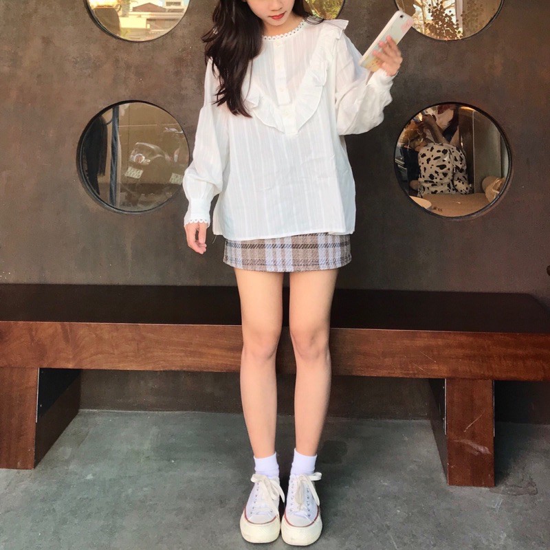 Áo babydoll ren ngực ulzzang