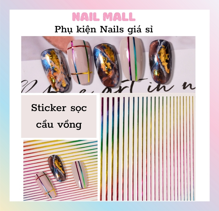 Sticker Dán Móng Nail Hoạ Tiết Hologram Mới Nhất HZ62