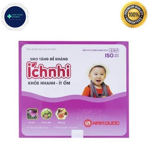 Siro tăng sức đề kháng cho bé Ích Nhi hộp 15 ống, 10ml mỗi ống