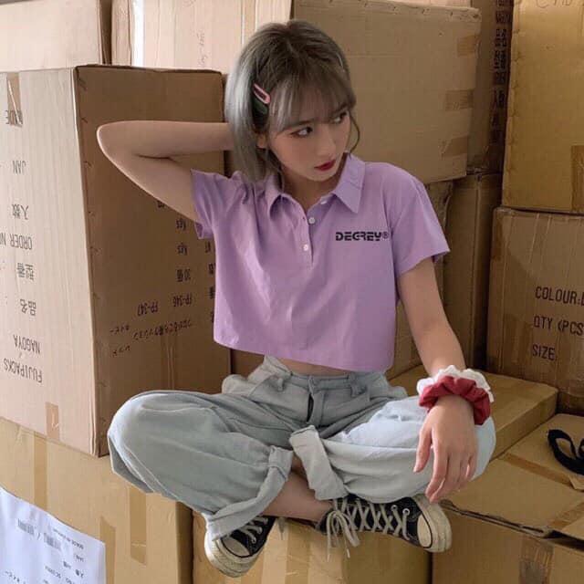 [HCM]Áo croptop nữ in hình DEGREY cực hot