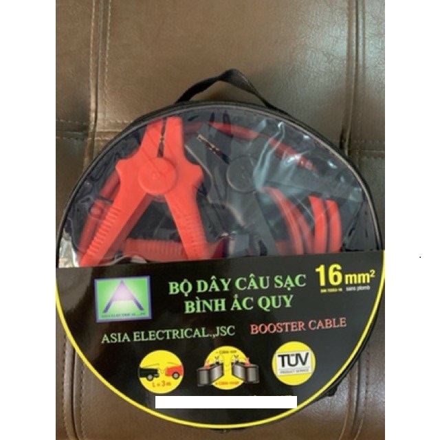 Bộ 2 dây câu bình ắc quy 2000amp dài 3m bọc nhựa đầu kẹp tránh tia lửa điện (có túi đựng hình shop chụp)