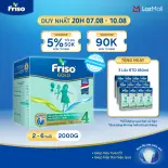 [Tặng 3 Lốc RTD 180ml] Sữa Bột Friso Gold 4 Hộp Giấy 2KG (cho trẻ từ 2-6 tuổi)