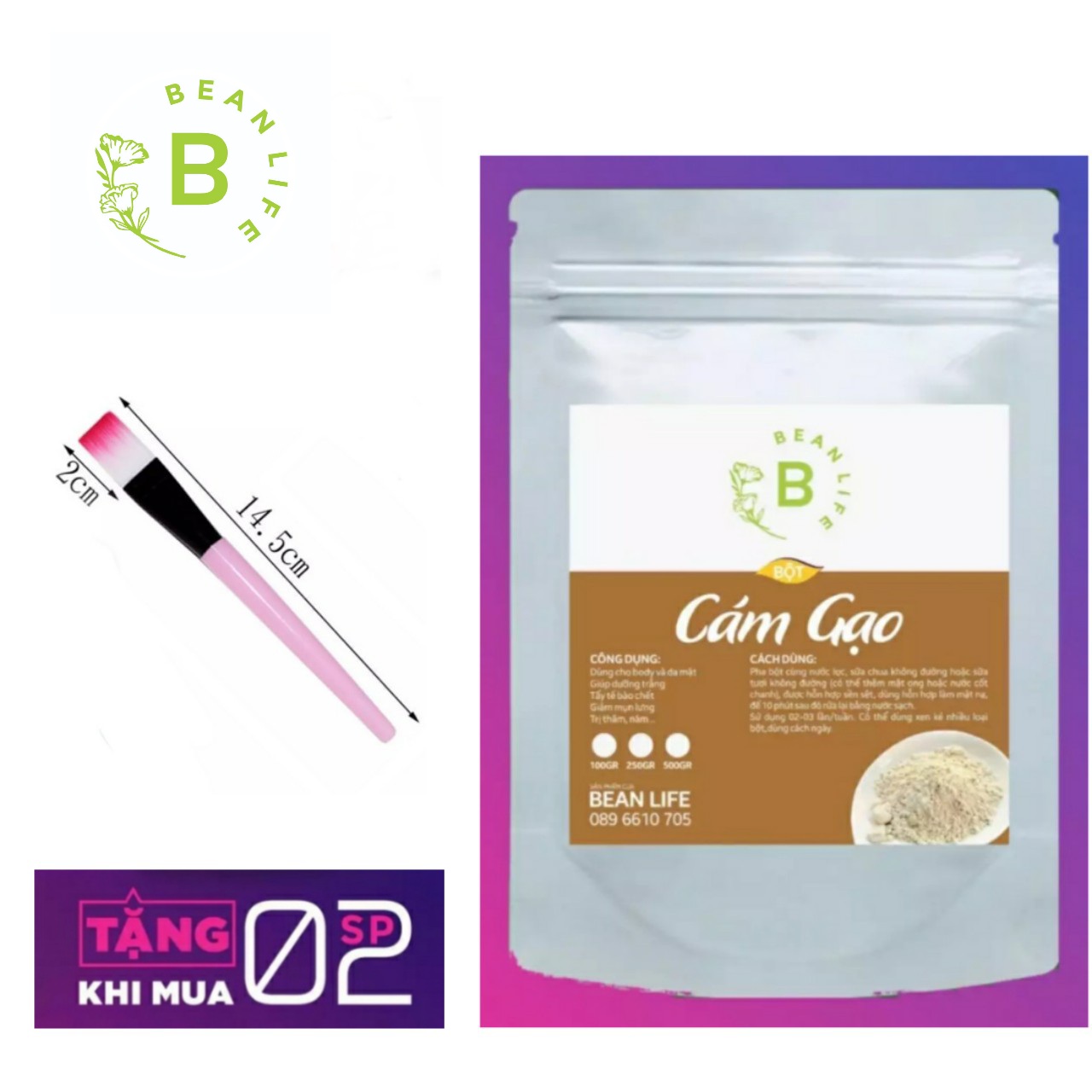 Bột cám gạo nguyên chất 100gram