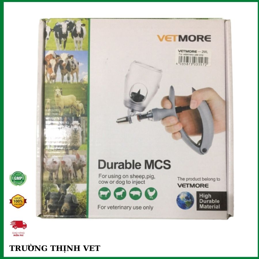 Xilanh bơm tiêm liên tục VETMORE 2cc có giá đỡ cắm chai hàng chính hãng