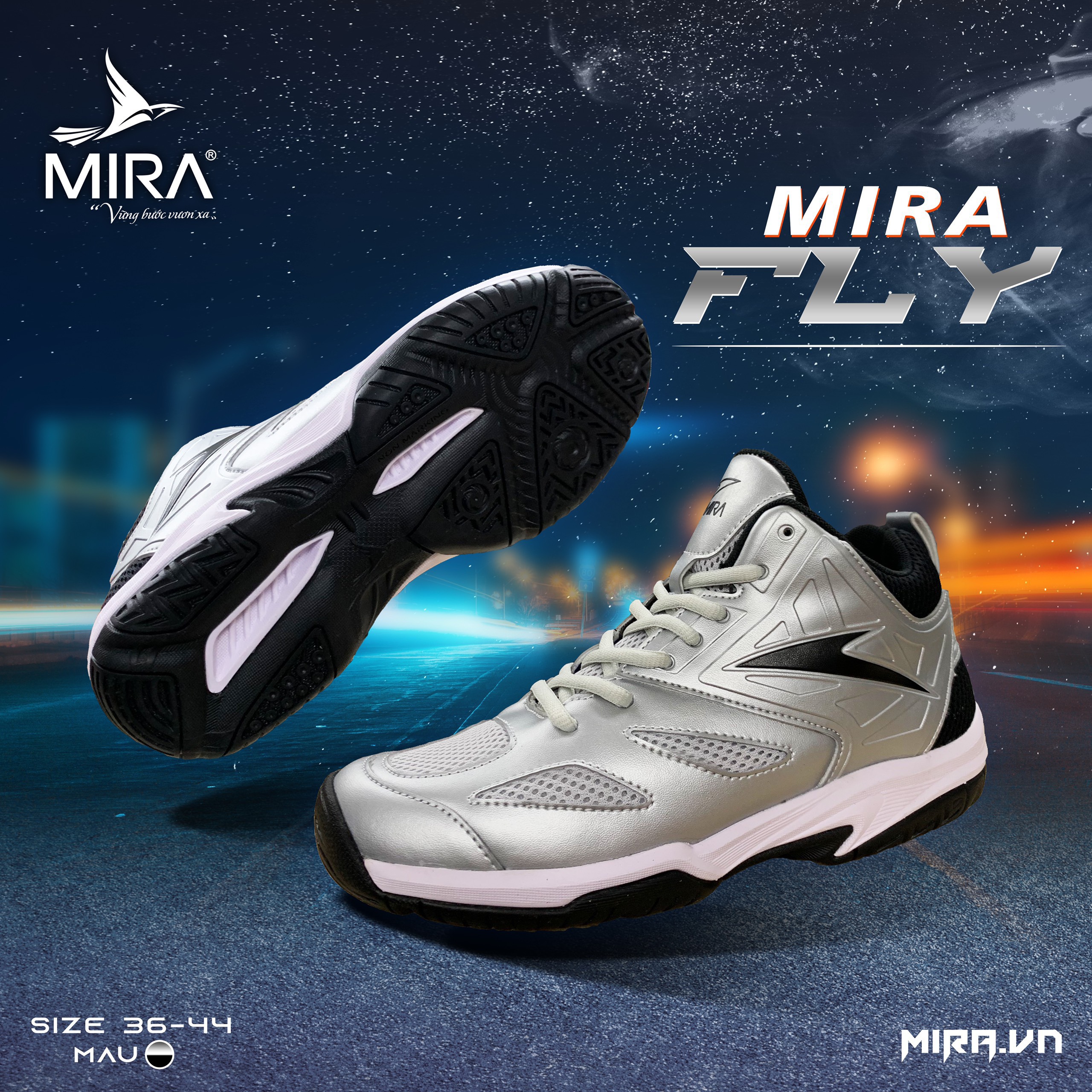 Giày cầu lông giày bóng chuyền mira light chính hãng merci sport