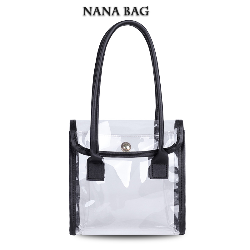 (MẪU MỚI 2021) Túi xách nữ trong suốt NANA BAG da bo viền sang chảnh 2 Màu Lựa Chọn - TNX02