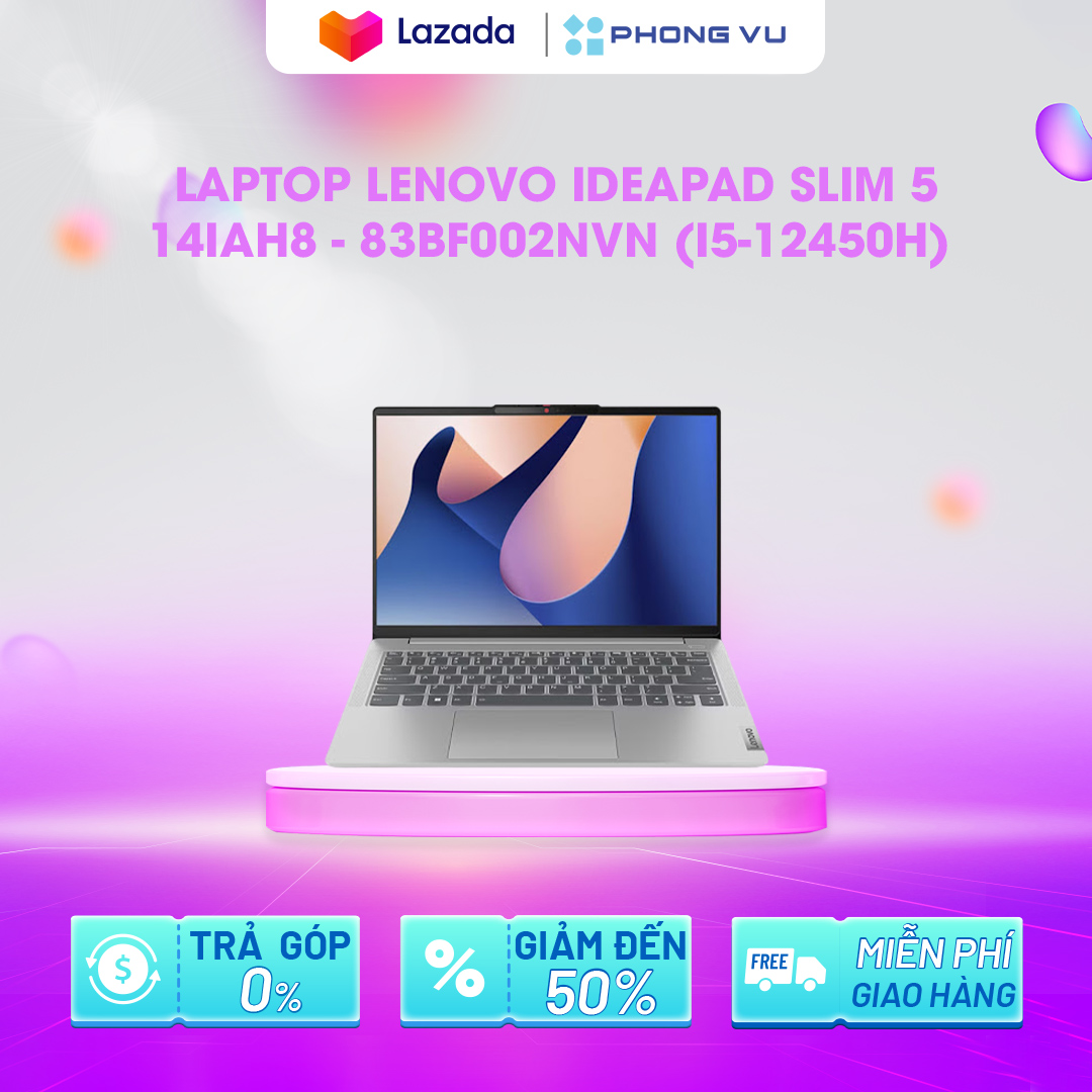 [Nhập ITL3M0 giảm 12% tối đa 3TR] Laptop Lenovo IdeaPad Slim 5 14IAH8 - 83BF002NVN (i5-12450H) (Xám) - Bảo hành 36 tháng