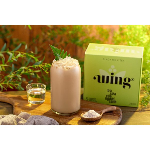 1 hộp trà sữa hòa tan wings - vị hồng trà ** tặng 1 gói hướng dương vị mộc