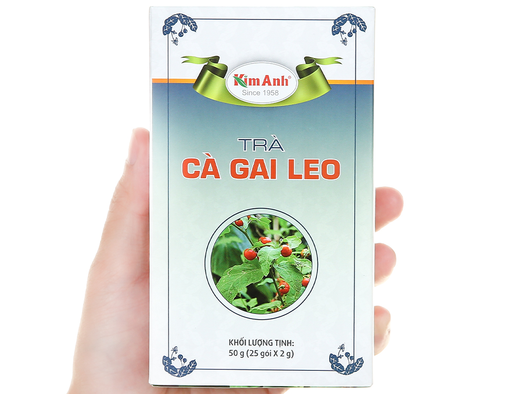 Trà túi lọc Kim Anh Green Cup Cà Gai Leo Mới hộp 25 túi trà hữu cơ Kimanh tea Chè Thái Nguyên