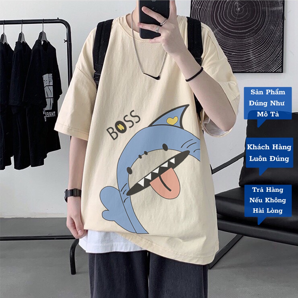 Áo phông unisex nam nữ form rộng tay lỡ freesize top 1 bán chạy