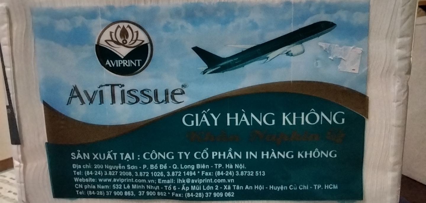 Khăn giấy ăn vuông hàng không AVIPRINT 500g dai, không bở