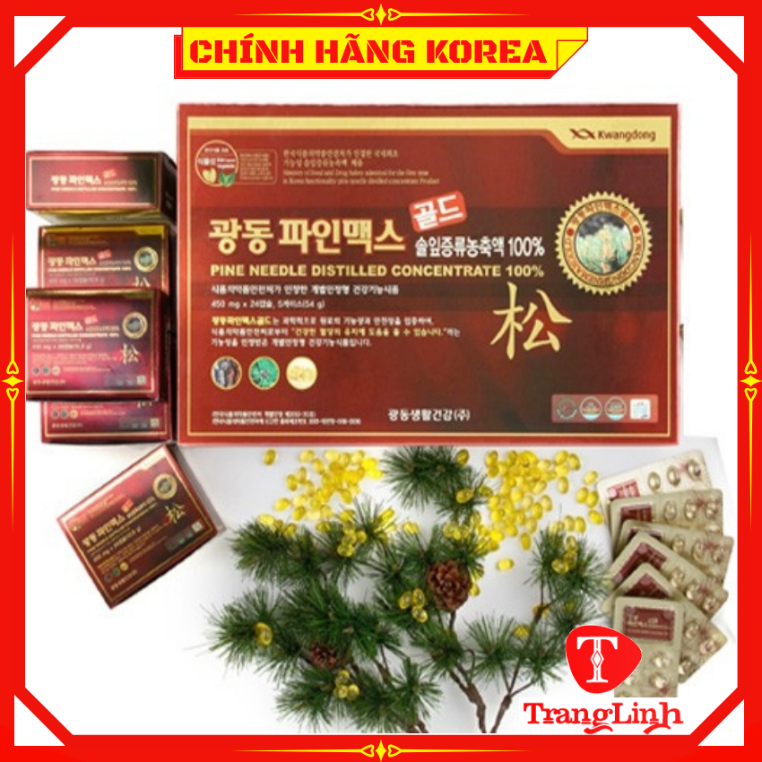 Tinh dầu thông đỏ Kwangdong hàn quốc, hộp 120 viên - Phòng mỡ máu, tim mạch, huyết áp, ung thư - tranglinh