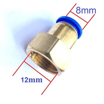 Đầu nối gài ống 8mm với ren ngoài ren trong 13/ 17/ 21mm