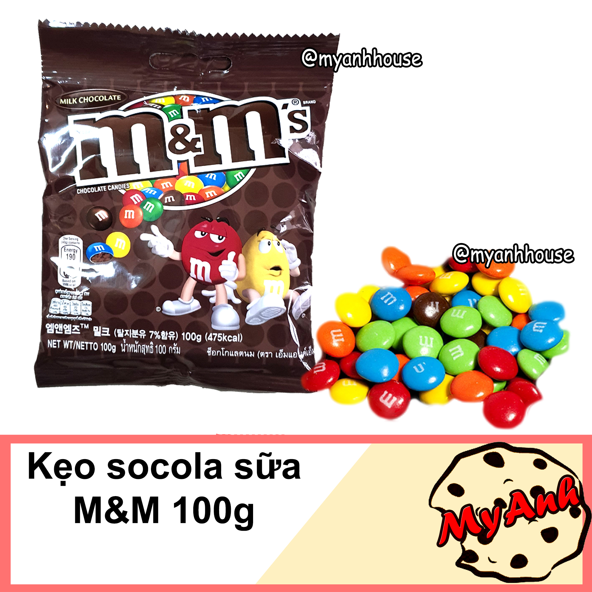 KẸO SOCOLA SỮA MM 100G DATE T4/2021