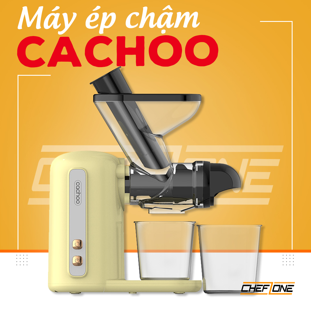 Máy ép chậm trục ngang Cachoo - Máy ép trái cây trục ngang miệng rộng giá rẻ - Máy ép rau củ