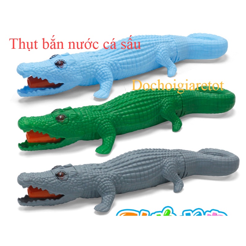 Đồ Chơi Cá Sấu Súng Nước, Súng Thụt Kéo Nước Mùa Hè Đi Chơi Trên Bãi Biển