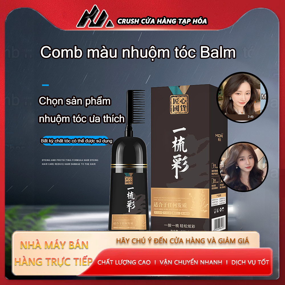 Crush thuốc nhuộm tại nhà/thuoc nhuom toc/thuốc nhuộm tóc nữ nhẹ nhàng, tự nhiên và dễ vận hành