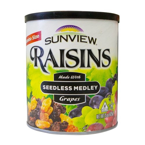 Nho Khô Raisin Sunview Hủ 425g, mix