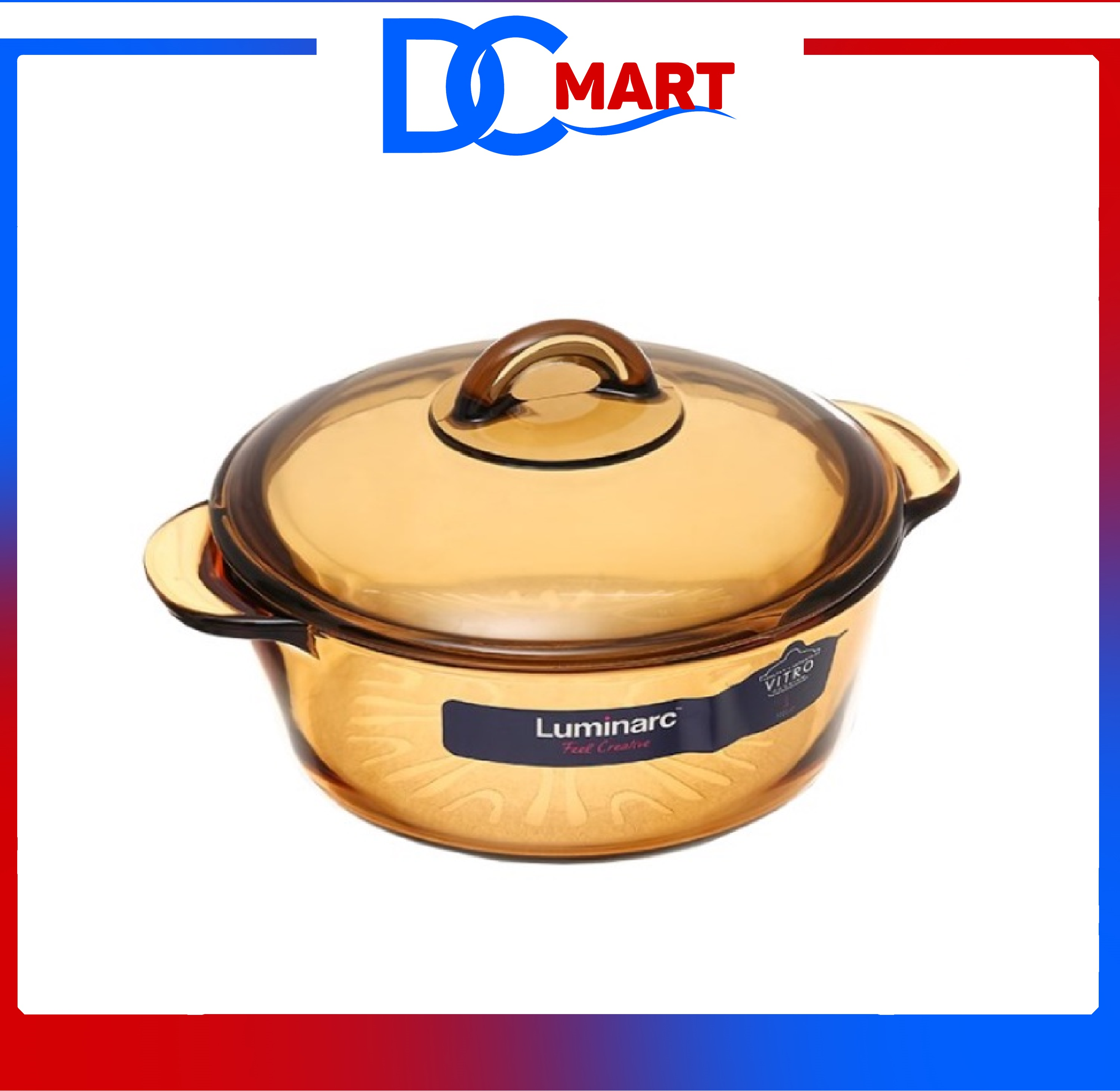 Nồi thủy tinh nắp thủy tinh 19 cm Luminarc Amberline Granite 1.5 lít