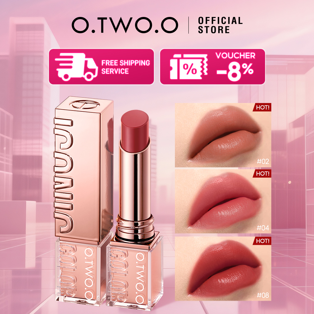 O.TWO.O Son Môi-Mịn màng và bóng bẩy cung cấp độ ẩm lâu dài nhẹ nhàng và không nhờn 3.8g