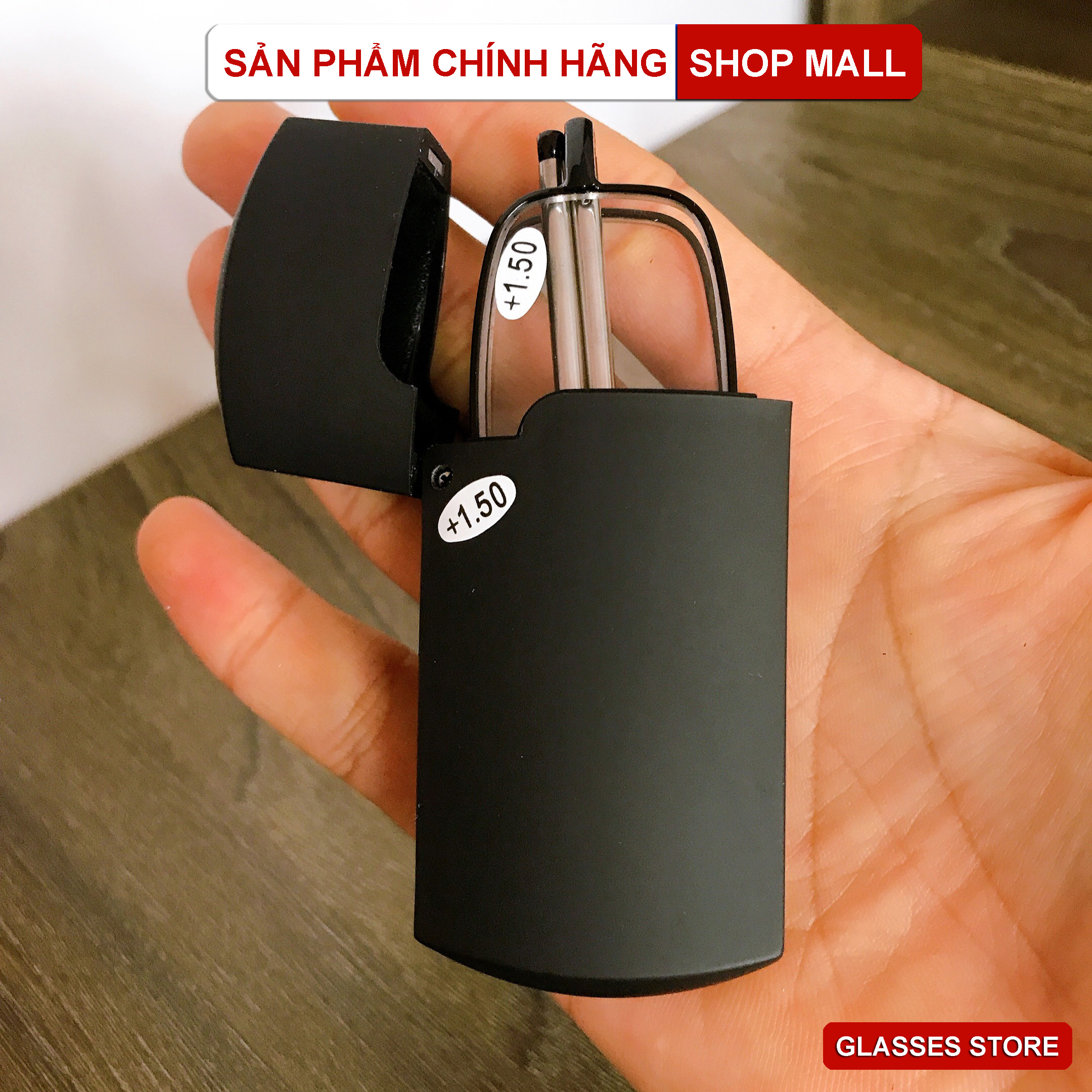(Hàng mới) Kính lão thị, đọc sách, viễn thị Nam nữ siêu nhẹ, gập gọn, gọng hợp kim rút anten, tròng MIKAPOLARIZED NHẬT BẢN ( tặng bao đựng) chuẩn độ loại I